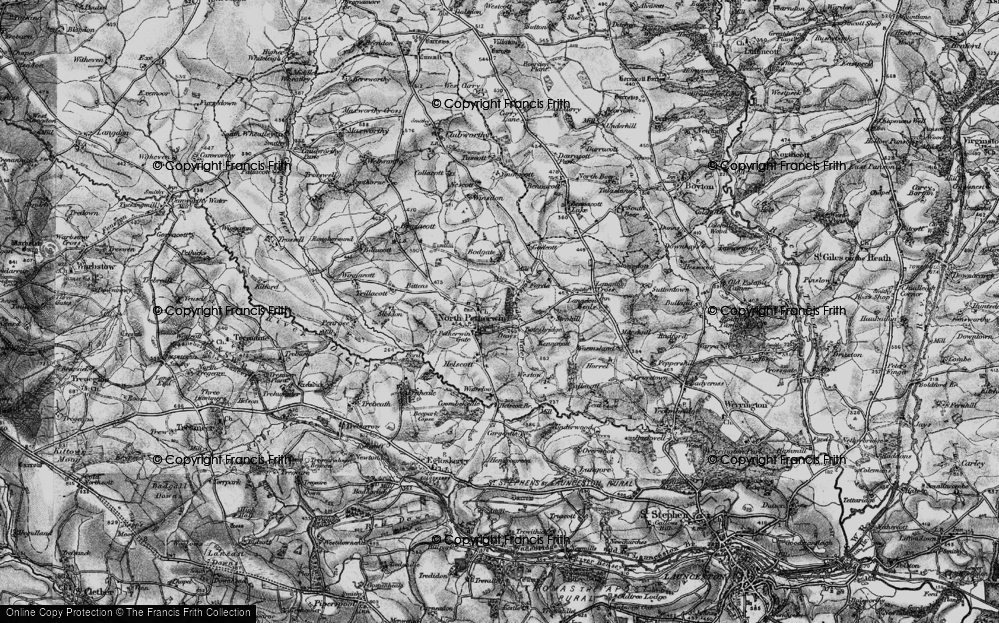 Old Map of Petherwin Gate, 1895 in 1895