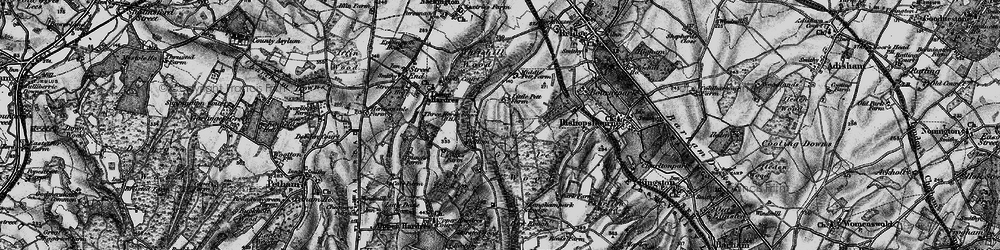 Old map of Bursted Manor in 1895