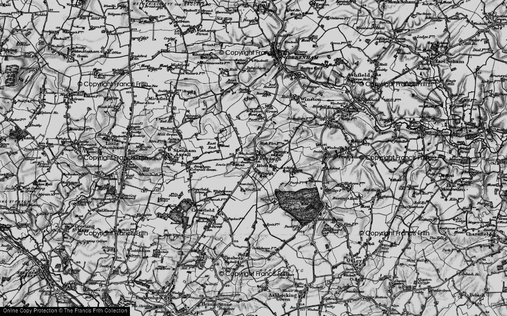 Old Map of Historic Map covering Winston Green in 1898