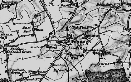 Old map of Pettaugh in 1898