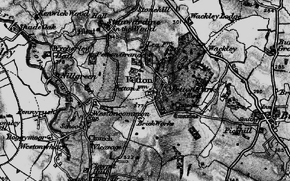 Old map of Petton in 1897