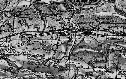 Old map of Petton in 1898