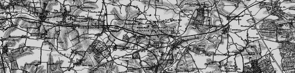 Old map of Pettywell in 1898