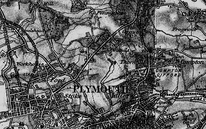 Old map of Peverell in 1896