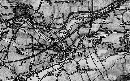 Old map of Pewsey in 1898