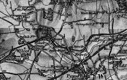 Old map of Pewsey Wharf in 1898