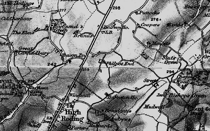 Old map of Philpot End in 1896