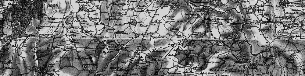 Old map of Philpot End in 1896