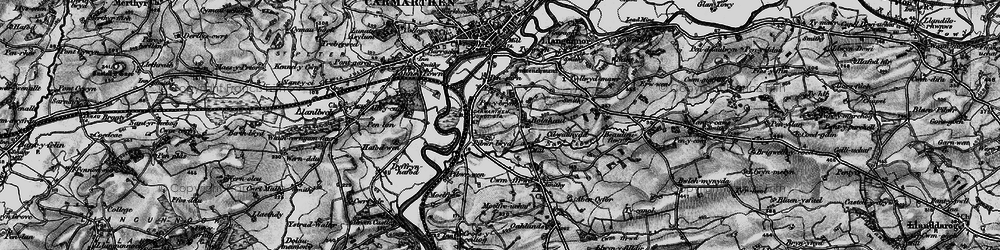 Old map of Pibwrlwyd in 1898