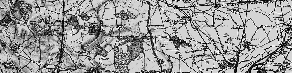Old map of Pickburn in 1895