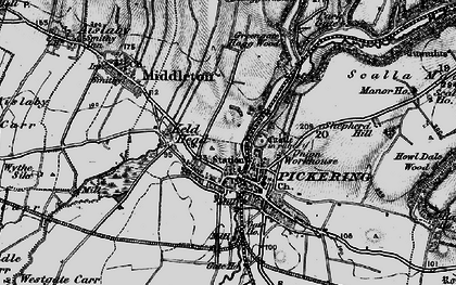 Old map of Pickering in 1898