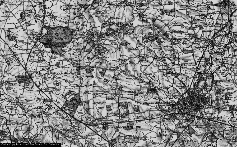 Old Map of Pickford Green, 1899 in 1899