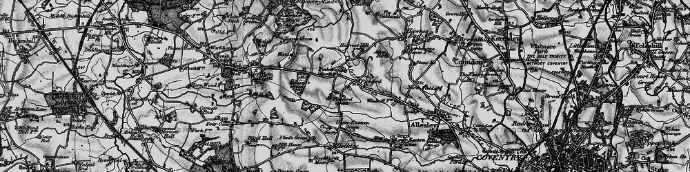 Old map of Pickford Green in 1899