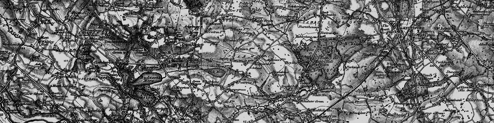 Old map of Pickmere in 1896