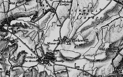 Old map of Pickwell in 1899