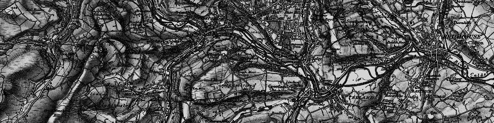 Old map of Pickwood Scar in 1896