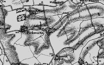 Old map of Pickworth in 1895