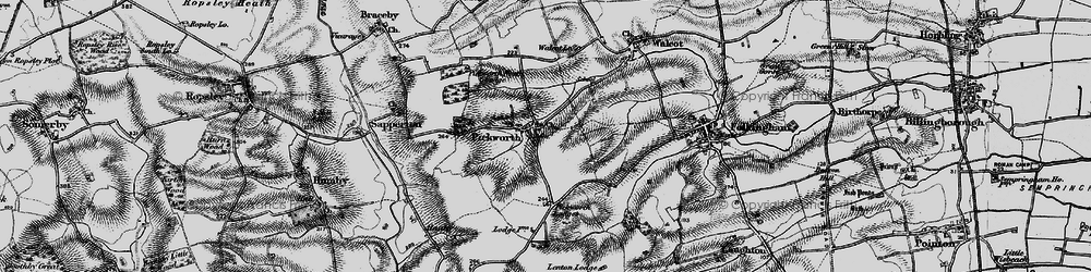 Old map of Pickworth in 1895