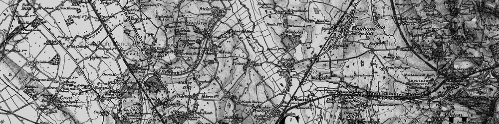 Old map of Ash Hey in 1896
