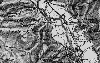 Old map of Piddinghoe in 1895