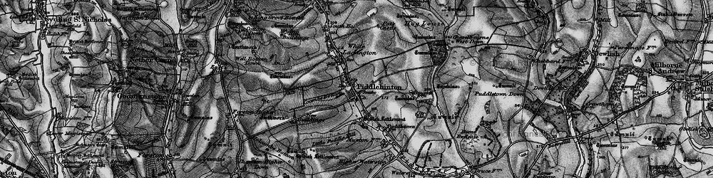 Old map of Higher Waterston in 1898