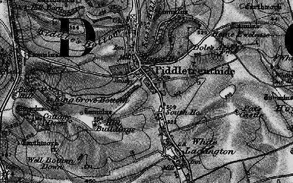 Old map of Piddletrenthide in 1898