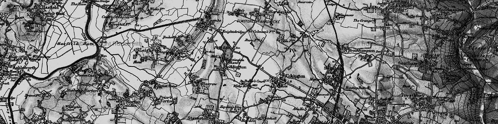 Old map of Piff's Elm in 1896