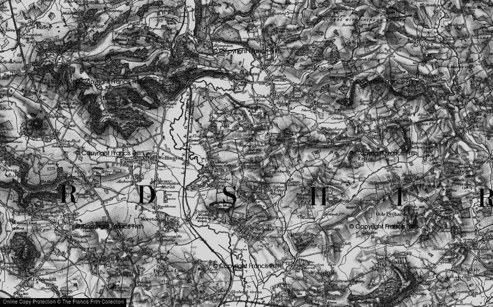 Old Map of Pikestye, 1898 in 1898