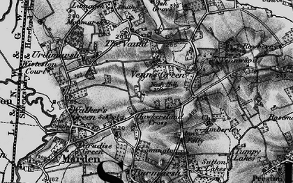 Old map of Pikestye in 1898