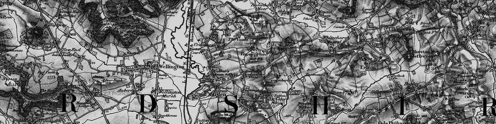 Old map of Pikestye in 1898