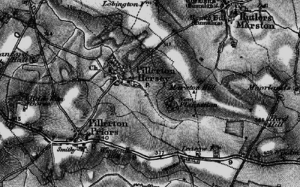 Old map of Pillerton Hersey in 1896