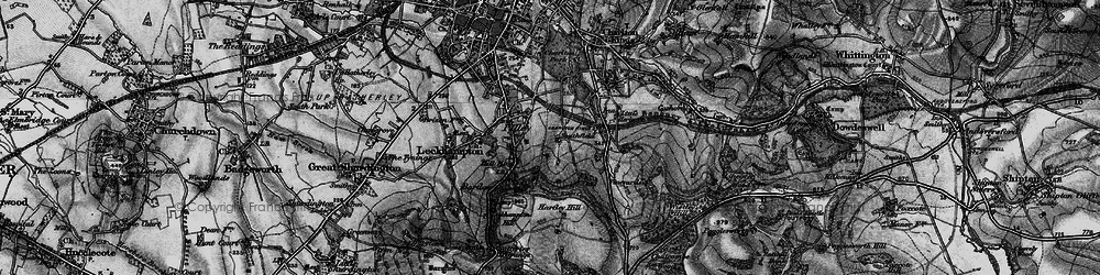 Old map of Pilley in 1896