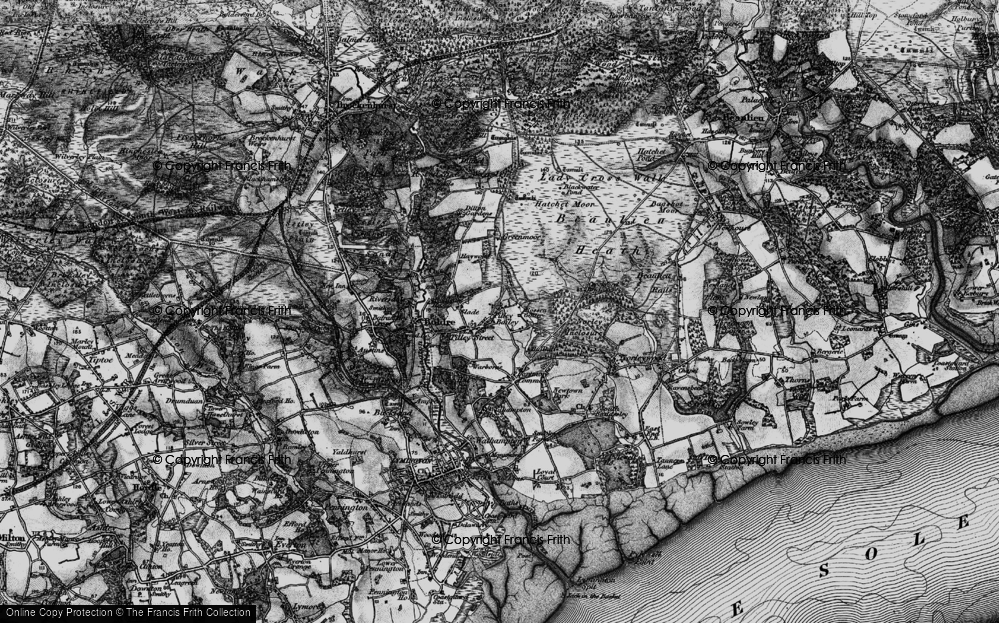 Old Map of Pilley Bailey, 1895 in 1895