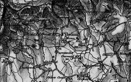 Old map of Shave Cross in 1898