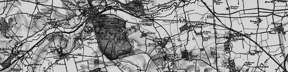 Old map of Pilsgate in 1898