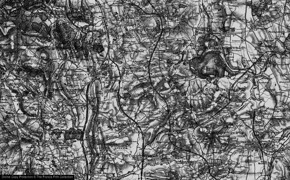 Old Map of Pilsley, 1896 in 1896