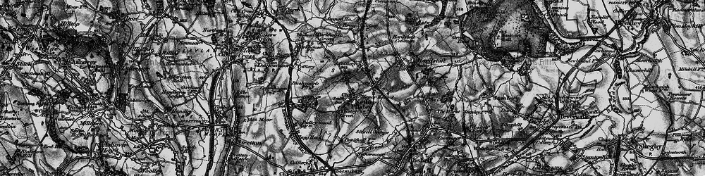 Old map of Pilsley in 1896