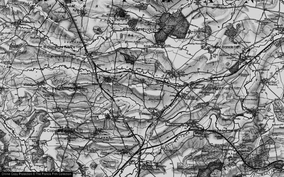 Old Map of Pilton, 1898 in 1898