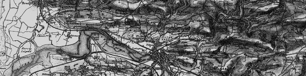 Old map of Pilton in 1898