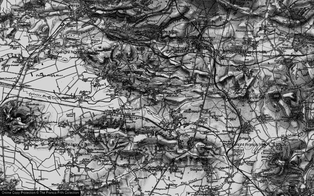 Old Map of Pilton, 1898 in 1898