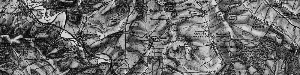 Old map of Pimperne in 1895