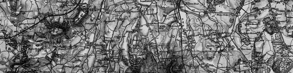 Old map of Pimperne in 1898