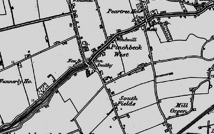 Old map of Pinchbeck West in 1898