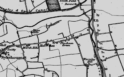 Old map of Wormley Hill in 1895