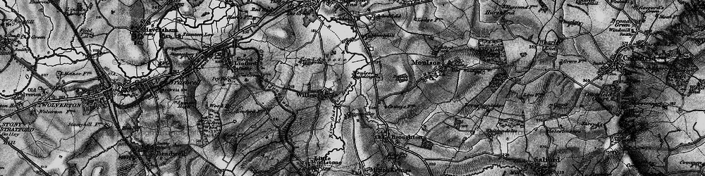 Old map of Pineham in 1896