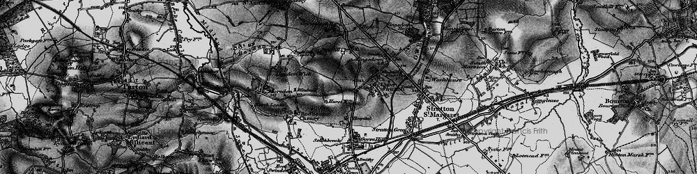 Old map of Pinehurst in 1896