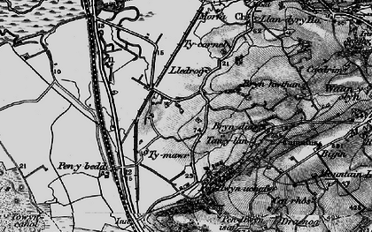 Old map of Pinged in 1896