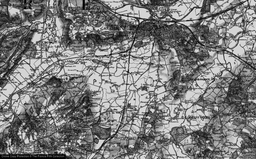 Old Map of Pingewood, 1895 in 1895