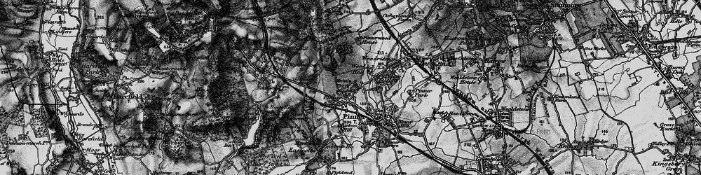 Old map of Pinner Green in 1896