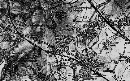 Old map of Pinnerwood Park in 1896